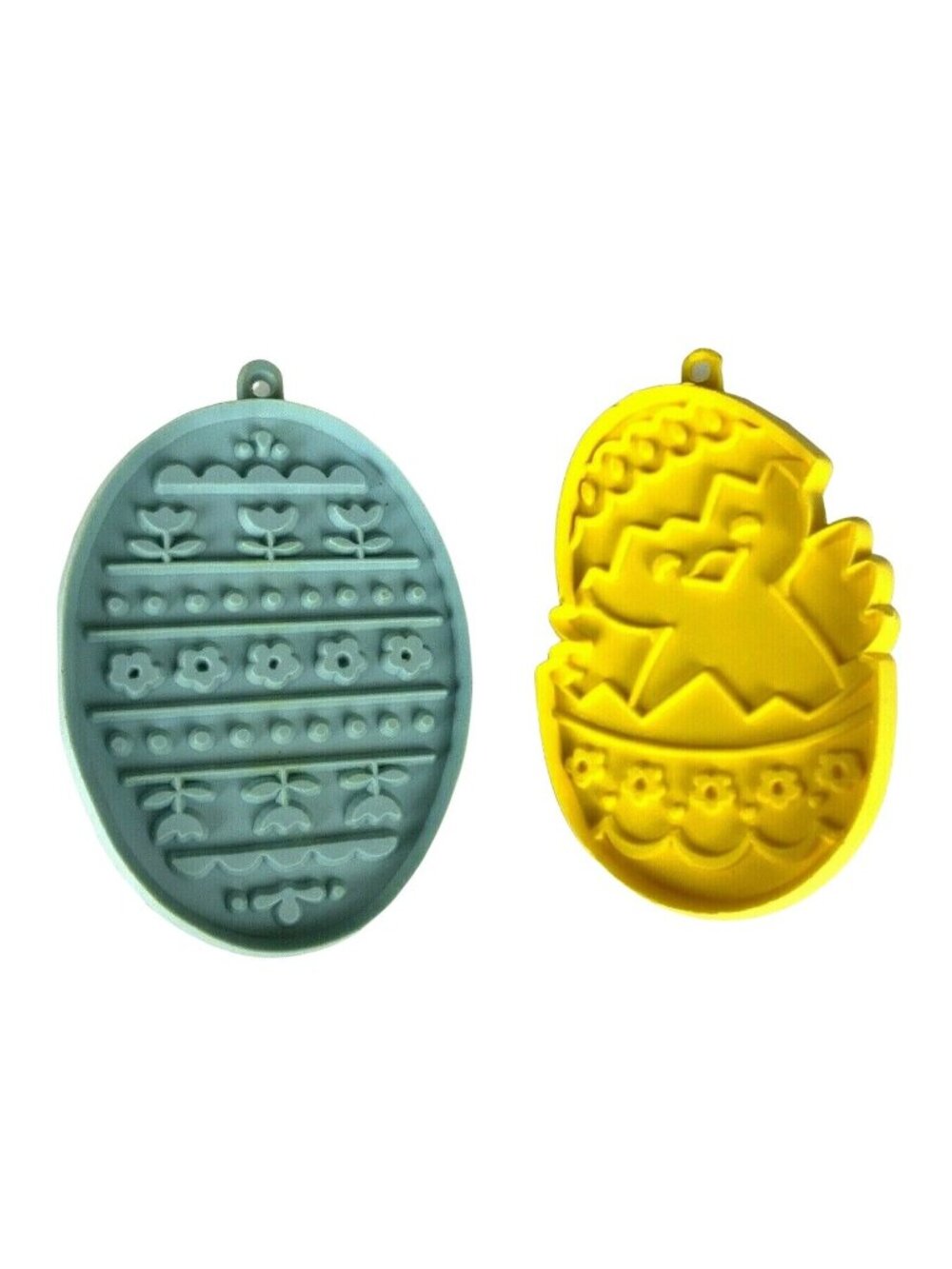 Hallmark Easter Cookie Cutters Lot of 2 Plastic Egg Chick Hatching Imprint